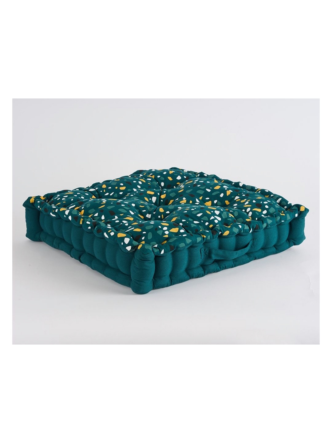 

SKANDA FAB Green & White Printed Pure Cotton Floor Cushions