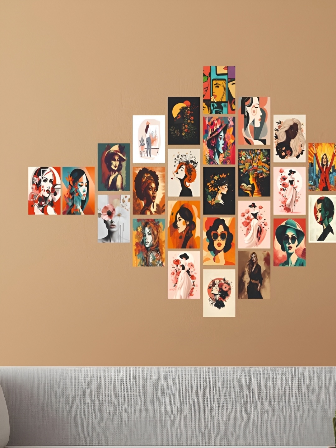 

CVANU Red And Orange 27 Piece Paper Wall Core