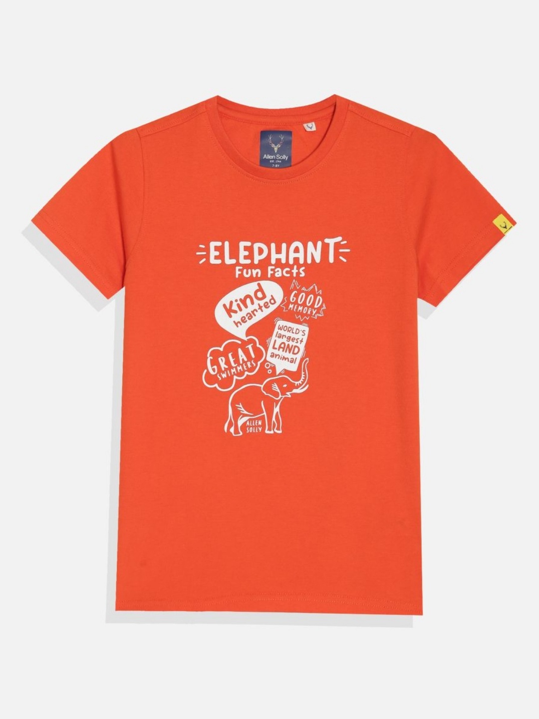 

Allen Solly Junior Boys Typography Printed Round Neck Regular Fit Cotton T-shirt, Orange