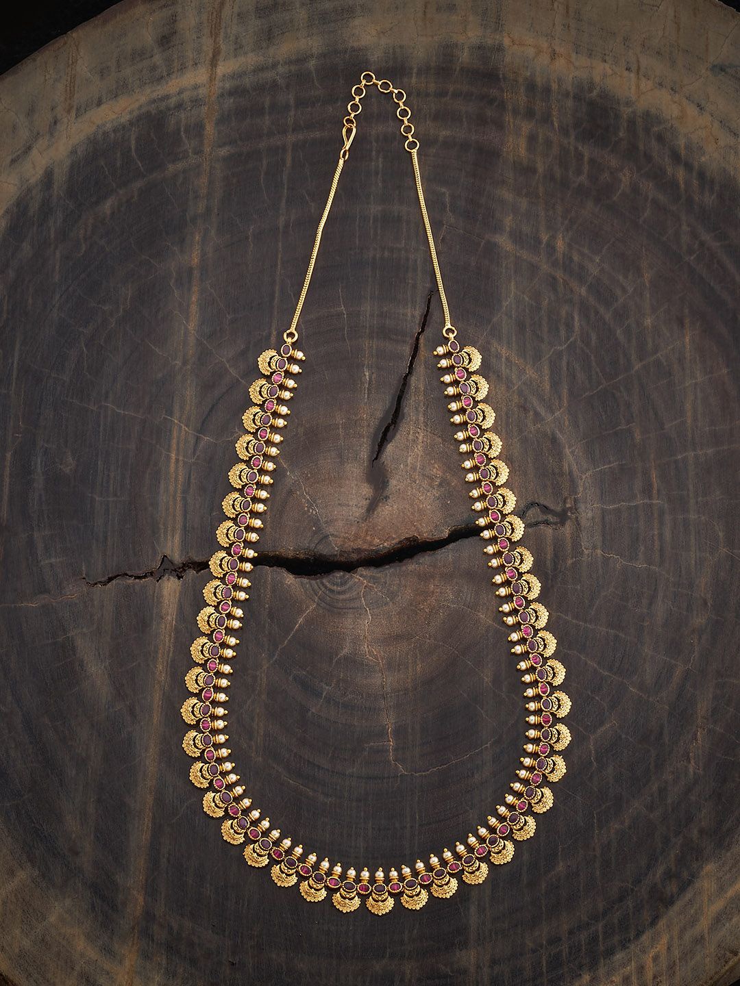 

Kushal's Fashion Jewellery Copper Gold-Plated Antique Necklace