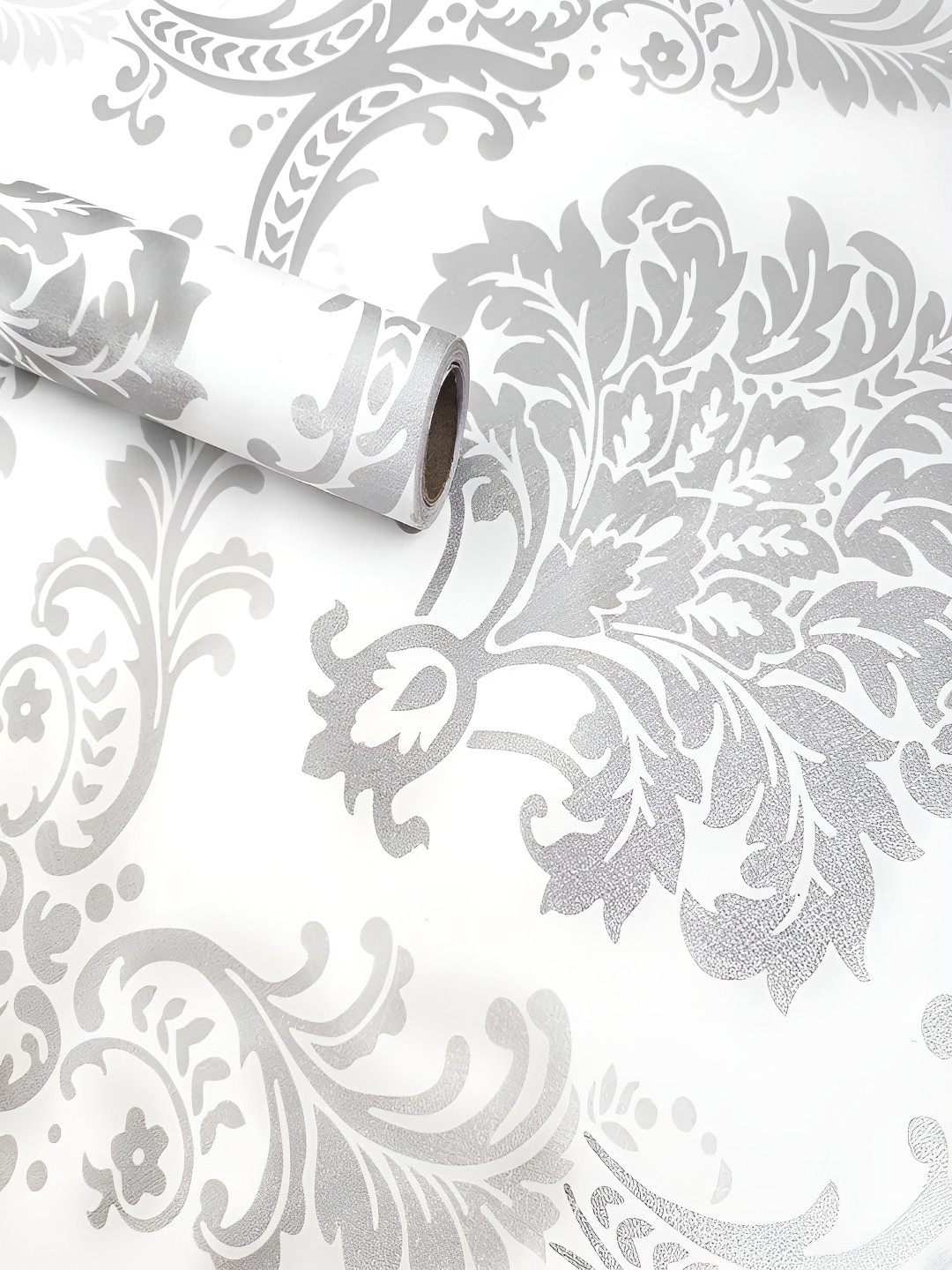 

ANNA CREATIONS White Printed Self-Adhesive Waterproof Wallpaper
