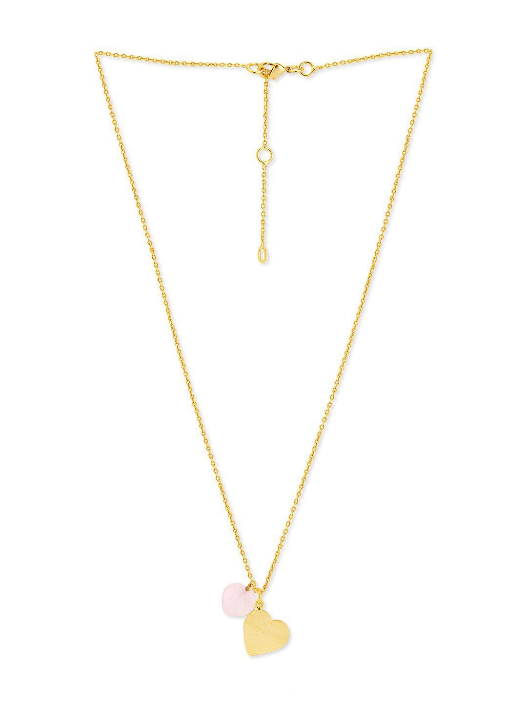 

The Ethereal Store Gold-Plated Rose Quartz Heart Chain