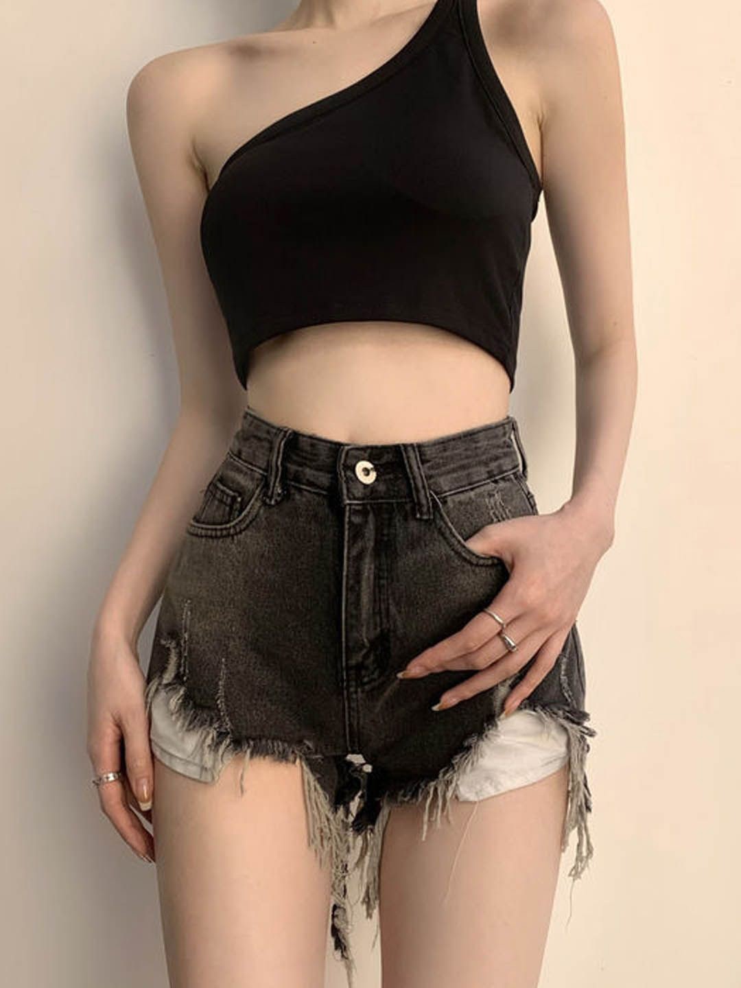 

StyleCast Women Denim Shorts, Grey