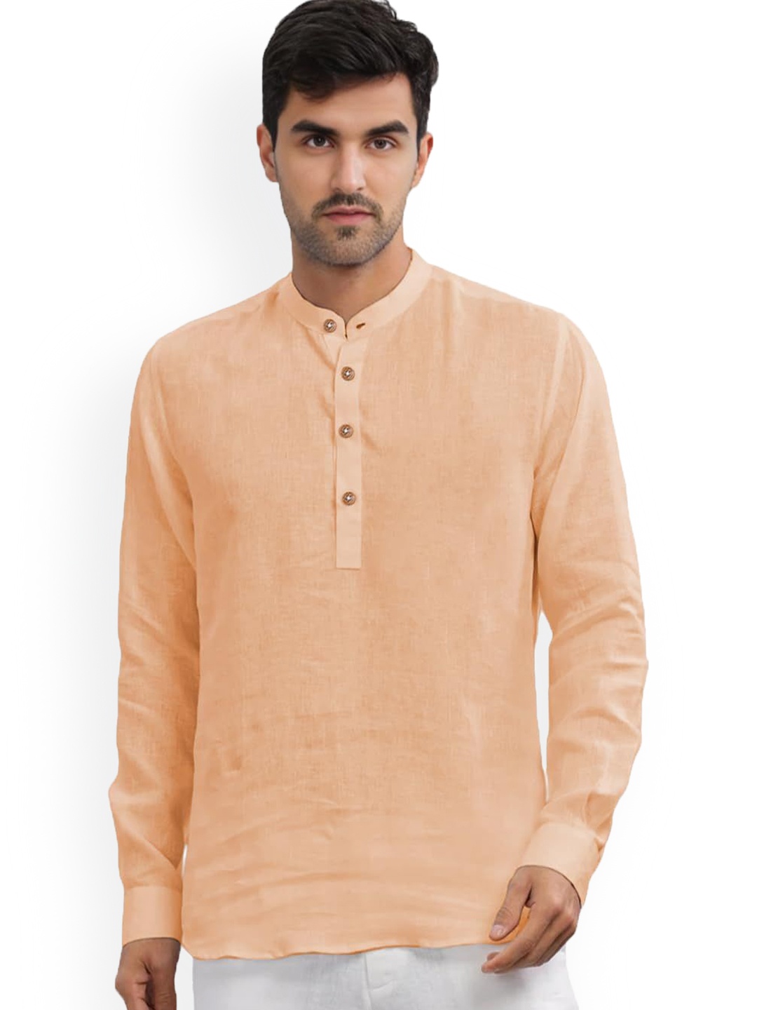 

Vida Loca Mandarin Collar Pure Cotton Kurta, Orange