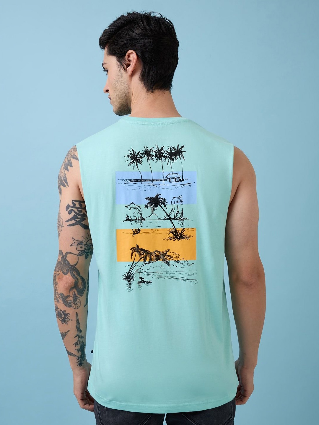 

Status Quo Men Regular Fit Typography Printed Round Neck Cotton T-shirt, Sea green
