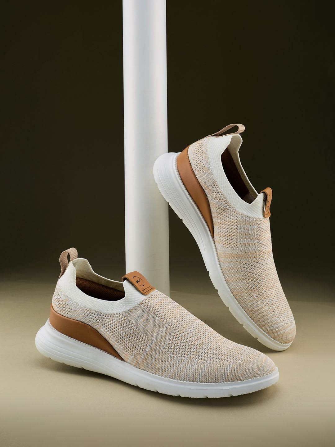 

Campus Men Woven Design Slip-On Sneakers, Off white