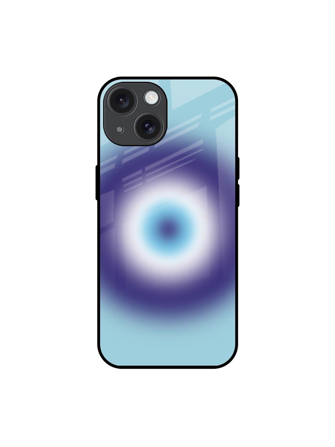 

QRIOH Evil Eye Art Printed iPhone 15 Back Case, Blue