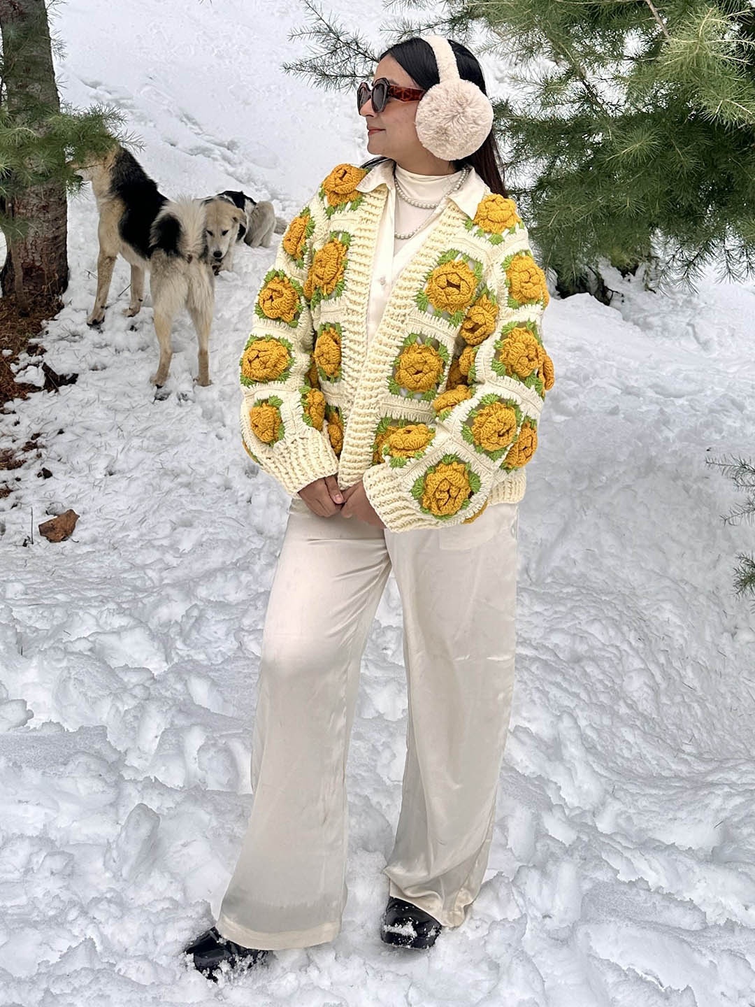 

Sugercandy Women Woollen Cardigan, White