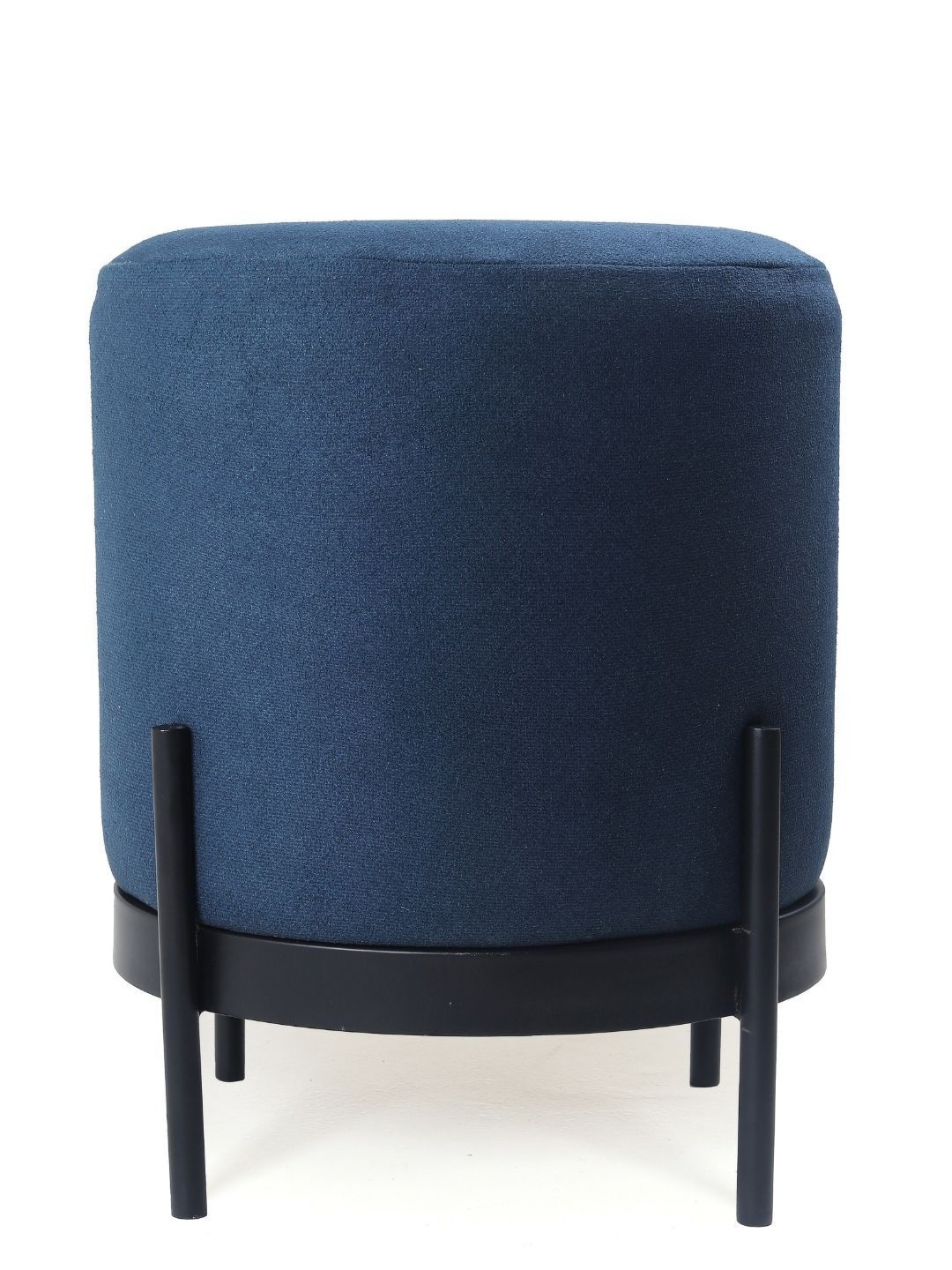 

Blck Homes Blue & Black Cotton Cylindrical Without Stroage Austin Pouffe Ottoman