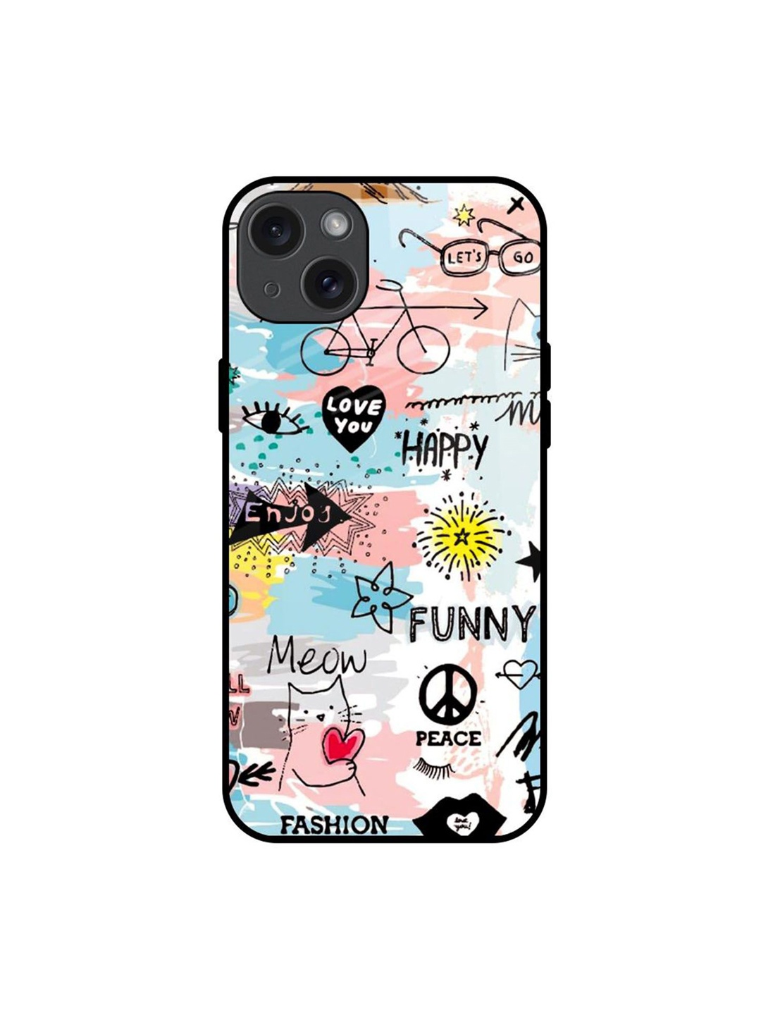 

QRIOH Just For You Printed iPhone 15 Plus Back Case, White