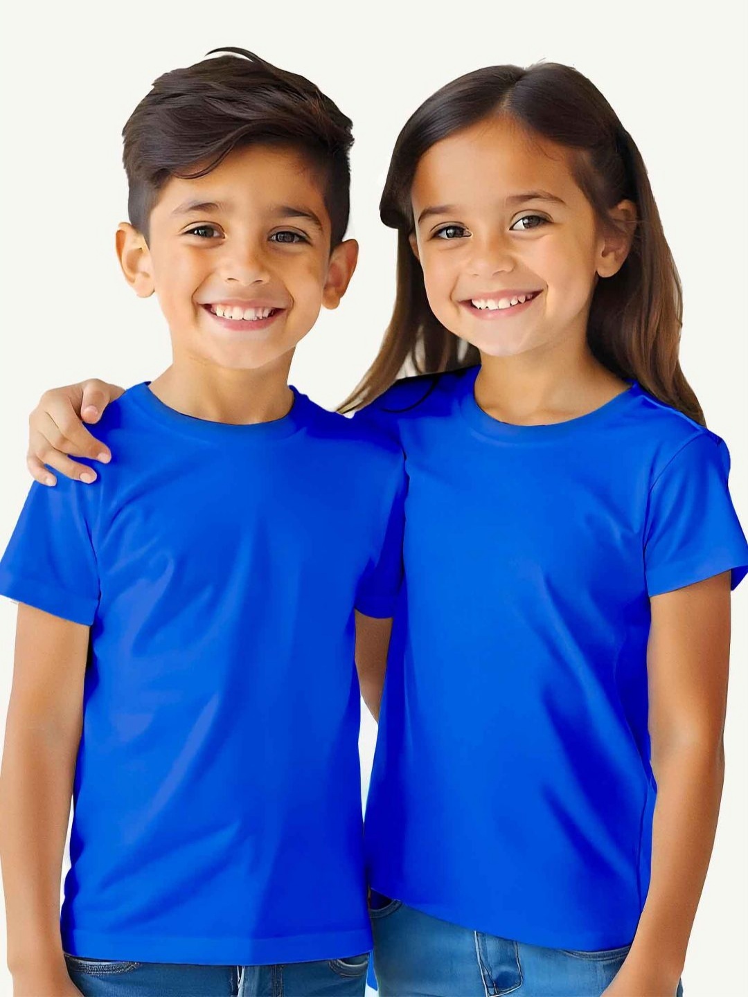 

Guugly Wuugly Boys Solid Round Neck Cotton T-shirt, Blue