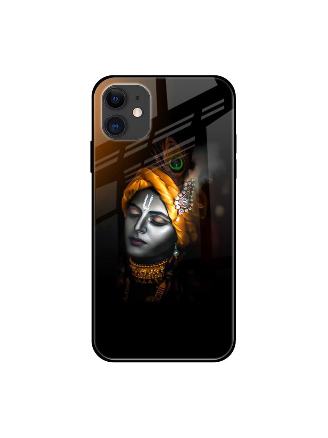 

QRIOH Quirky Printed iPhone 12 Back Case Mobile Accessories, Black