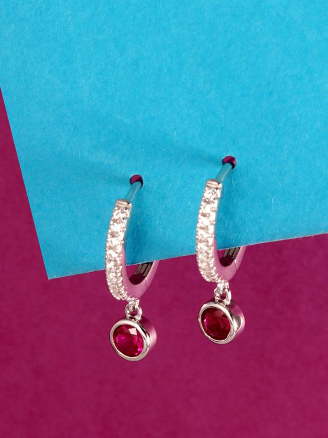 

Tuanz Silver Jewelry 925 Sterling Silver Contemporary Shaped Hoop Earrings