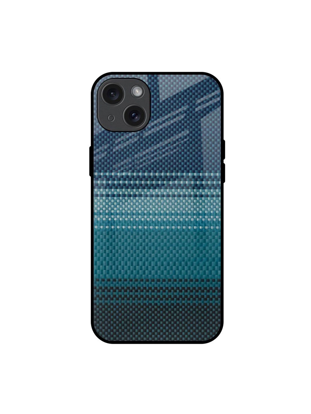 

QRIOH Modern Rug Printed iPhone 15 Plus Back Case, Blue