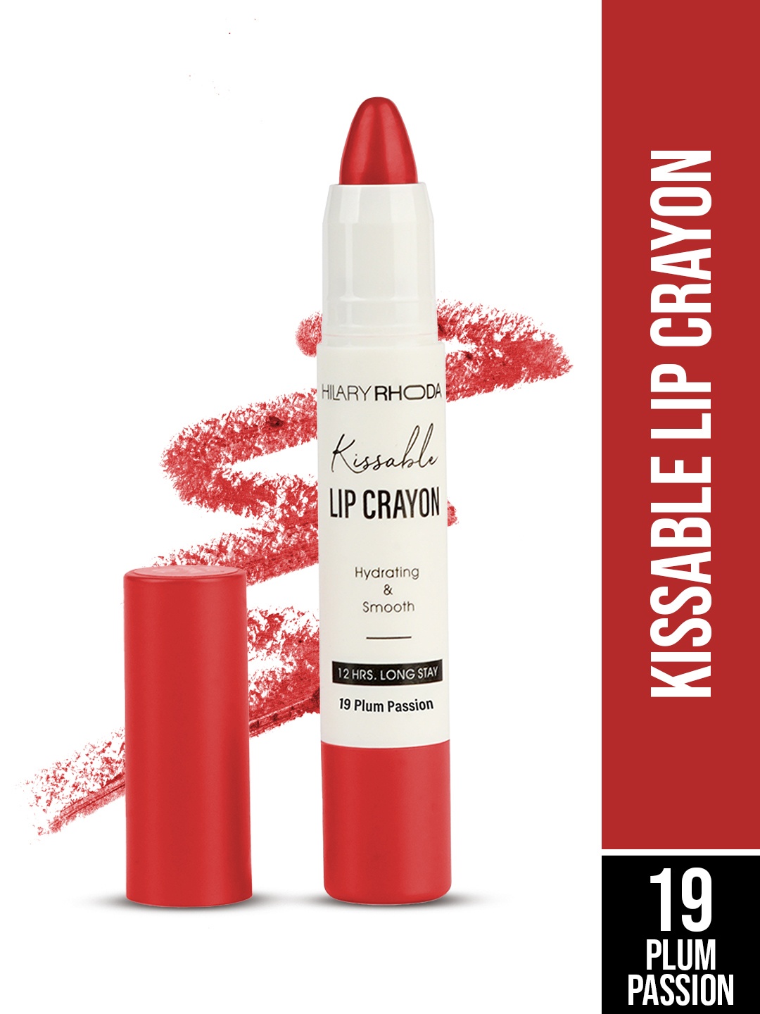 

Hilary Rhoda 12-Hour Stay Kissable Lip Crayon 3.5 g - Plum Passion 19, Red