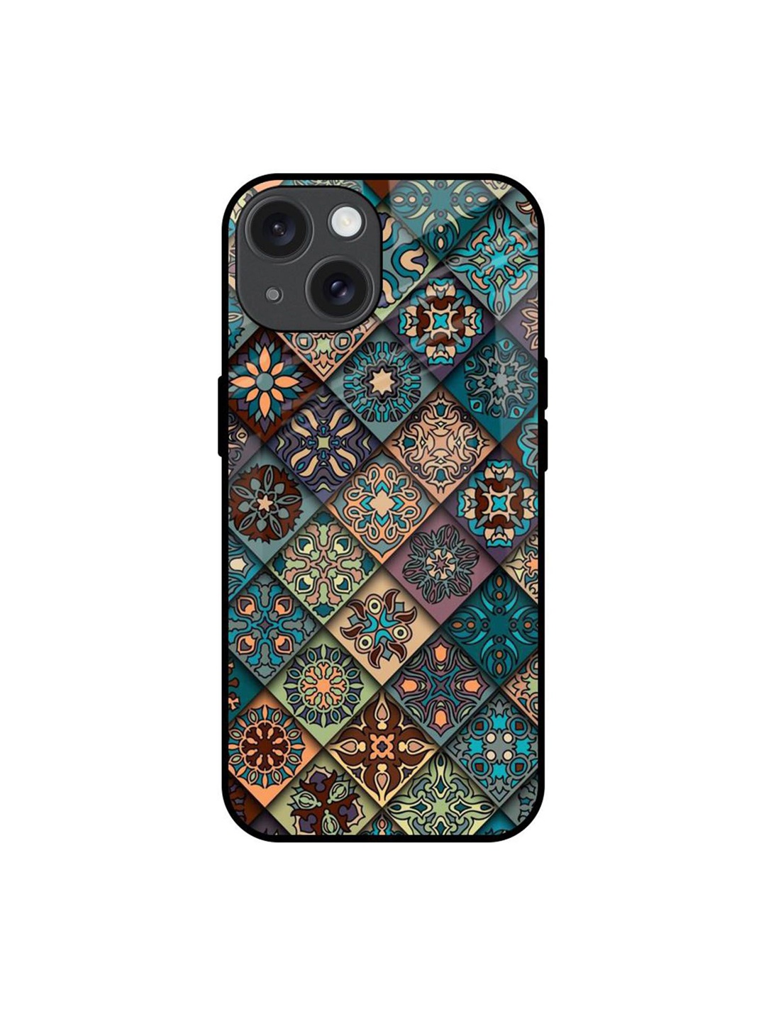 

QRIOH Retro Art Printed iPhone 15 Back Case, Green