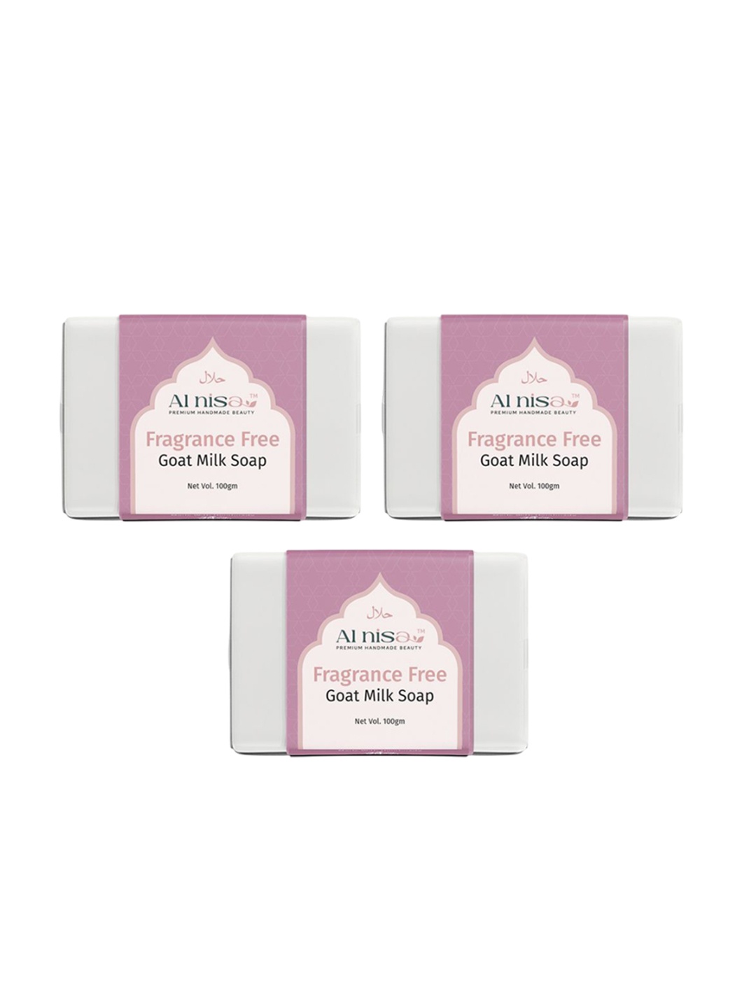 

Al Nisa Set Of 3 Goat Milk Handmade Soap- 100 g Each, White