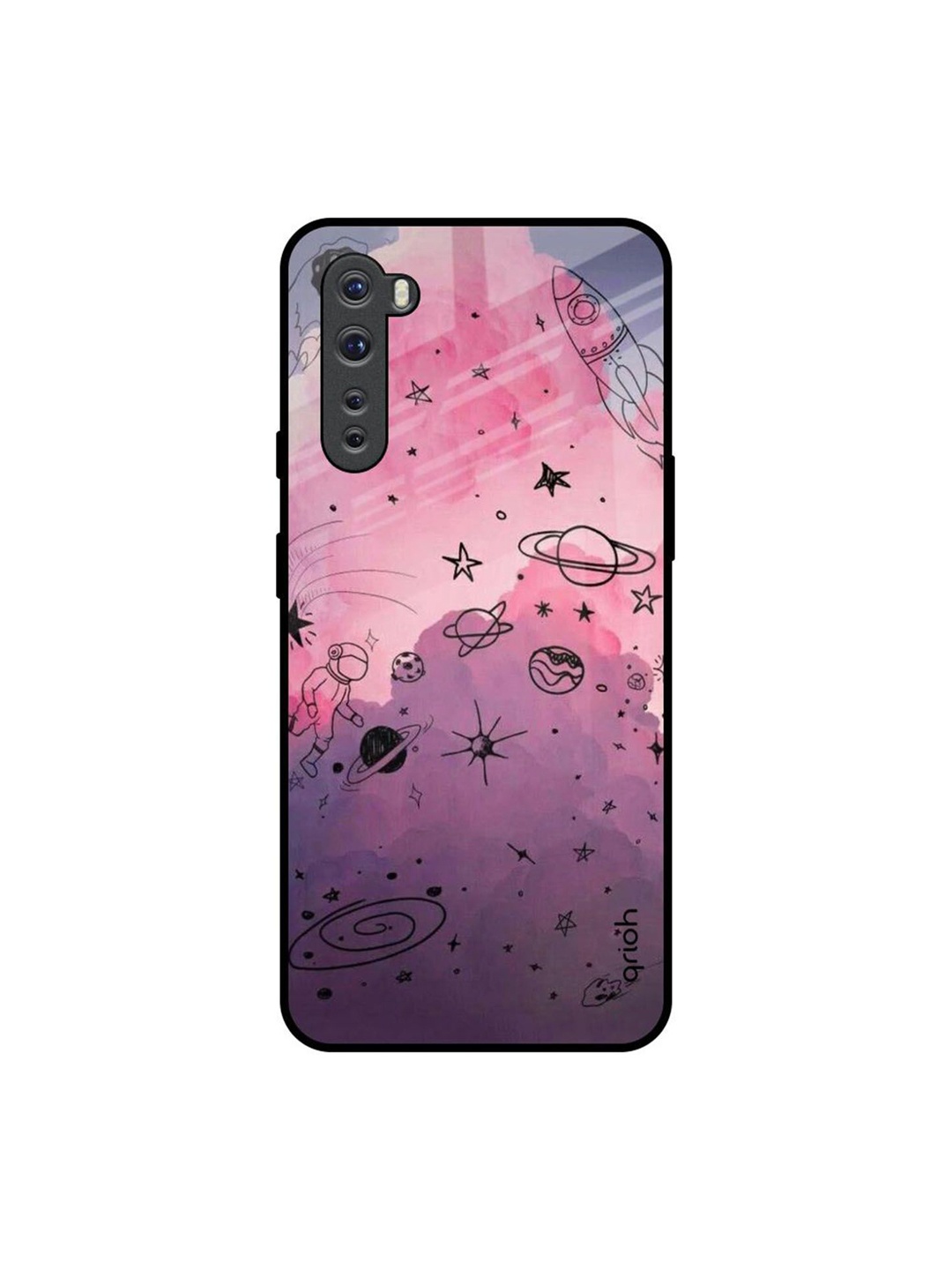 

QRIOH Quirky Printed OnePlus Nord Back Case Mobile Accessories, Purple