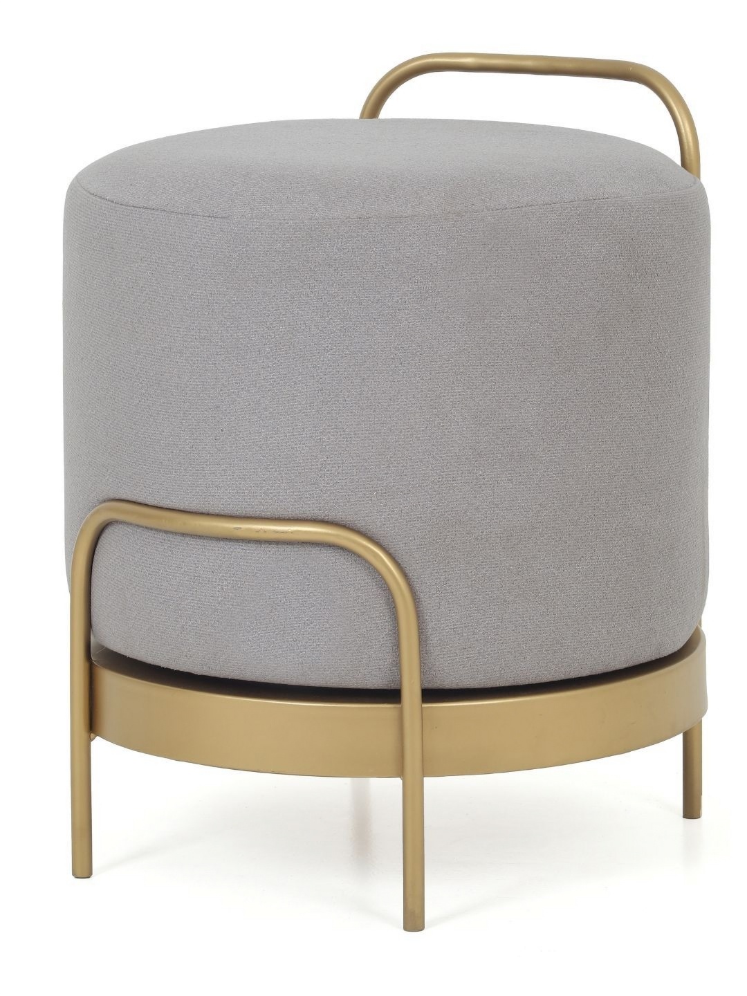 

Blck Homes Grey & Gold Toned Cotton Bennett Pouffe Ottoman