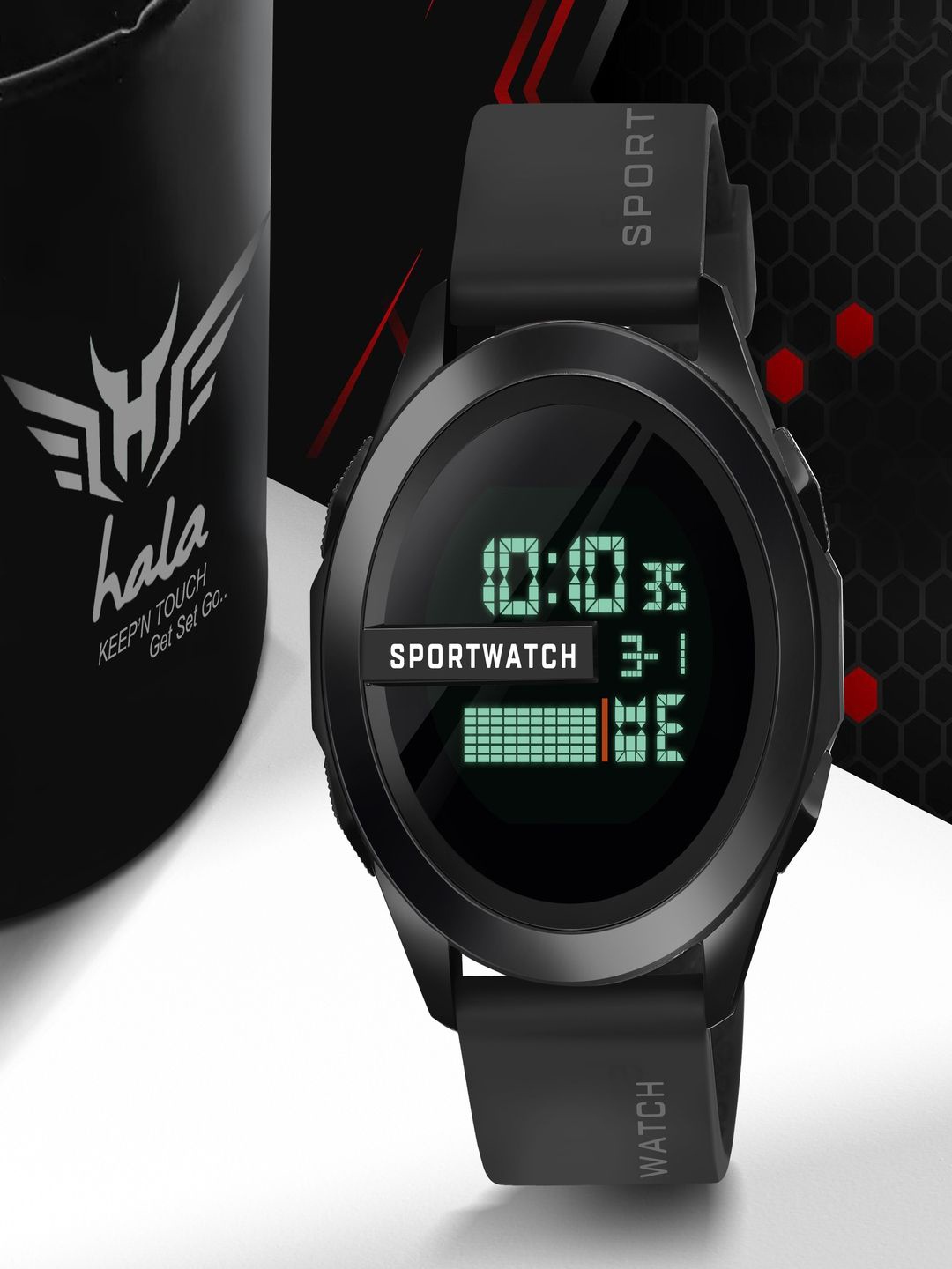 

Hala Men Dial & Straps Digital Multi Function Watch HALA-1140-BLACK