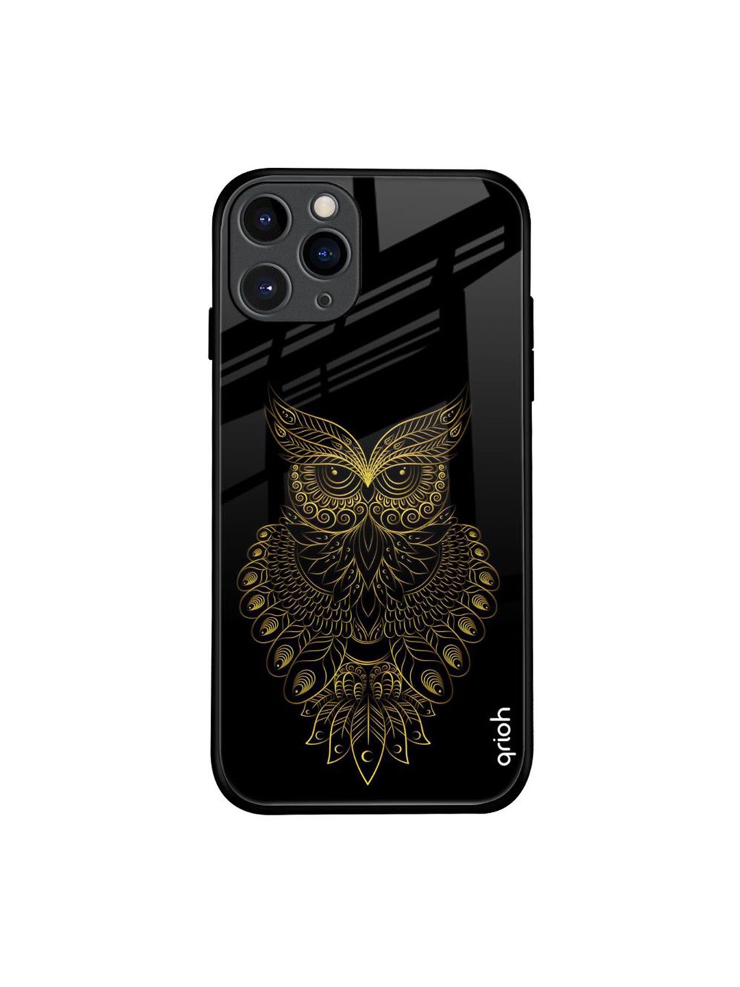 

QRIOH Quirky Printed iPhone 11 Pro Back Case Mobile Accessories, Black
