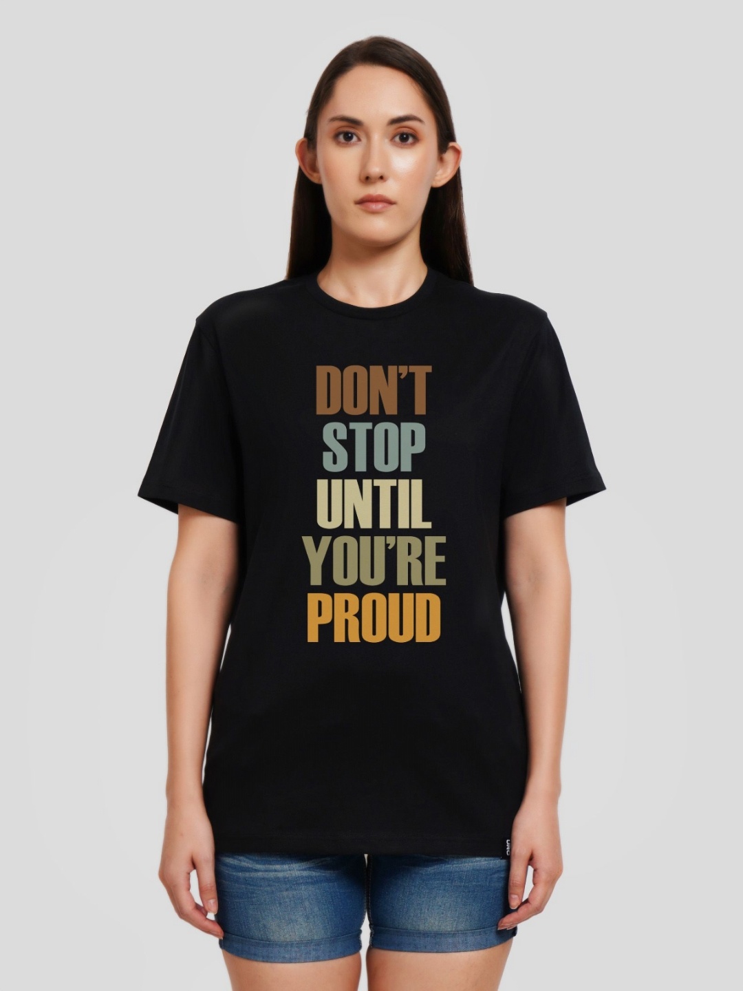 

Underrated Club Women Typography Printed Bio Finish T-Shirt, Black