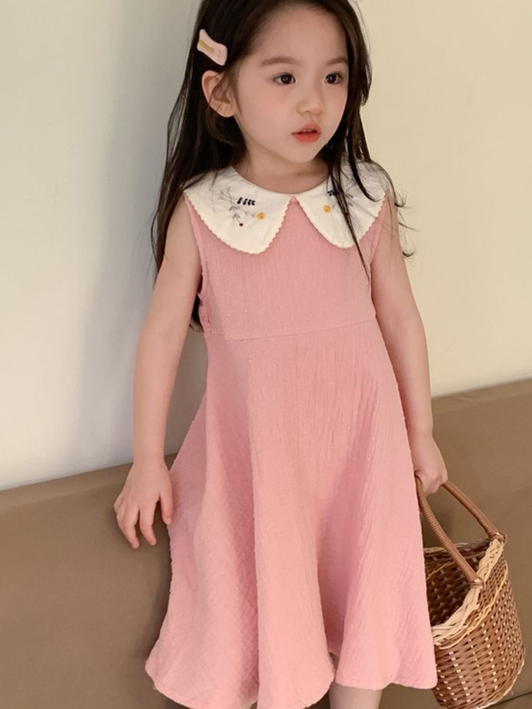 

LULU & SKY Fit & Flare Midi Dress, Pink
