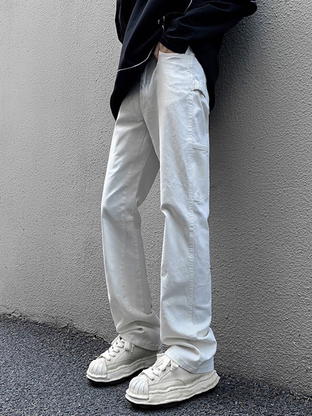 

HERE&NOW Men Highly Distressed Jeans, White