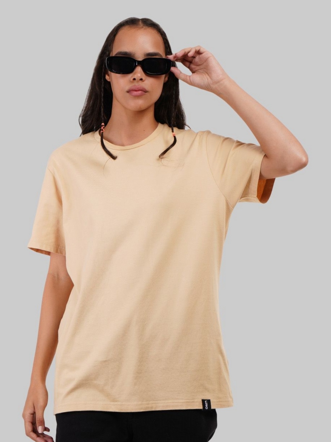 

Underrated Club Women Polo Collar Bio Finish Pockets T-shirt, Beige