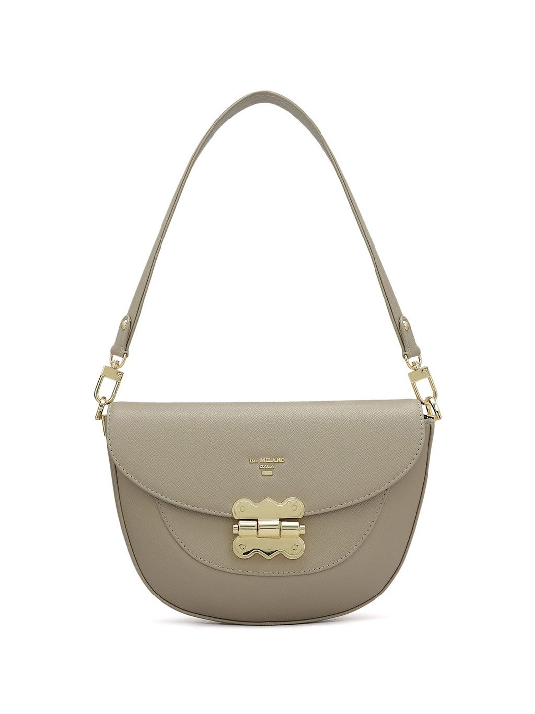 

Da Milano Leather Half Moon Shoulder Bag, White