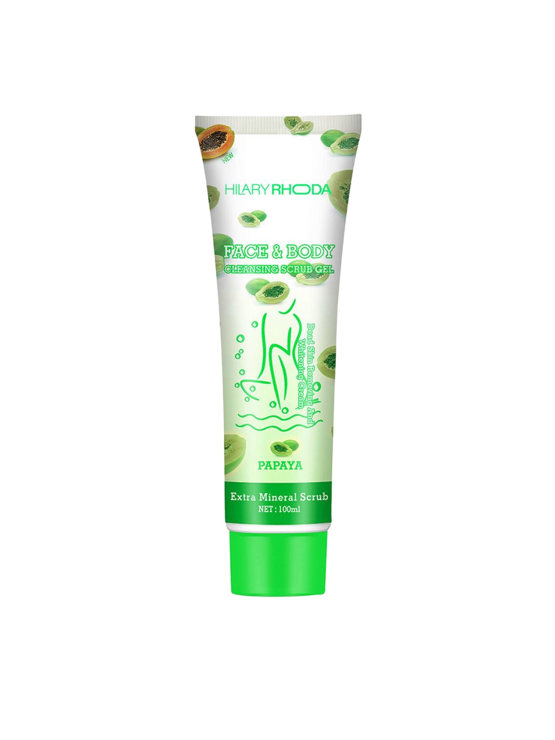 

Hilary Rhoda Face & Body Cleansing Scrub Gel With Papaya - 100ml, Yellow