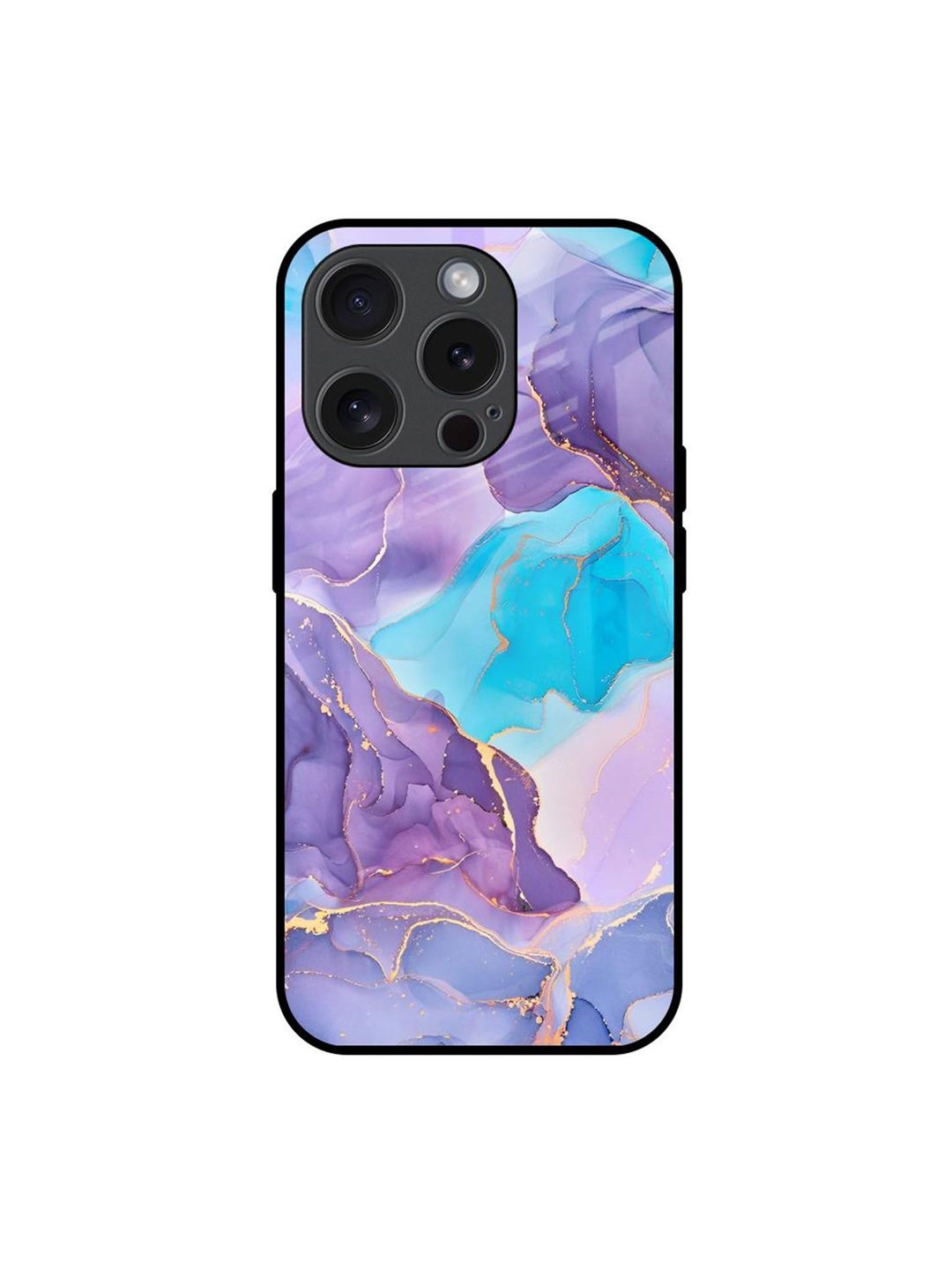 

QRIOH Quirky Printed iPhone 15 Pro Back Case Mobile Accessories, Blue