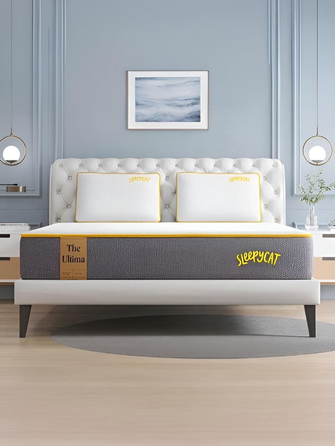 

SleepyCat Ultima CoolTEC Fabric 8 Inch Thickness Double Size Mattress 75x48x8 Inches, Grey