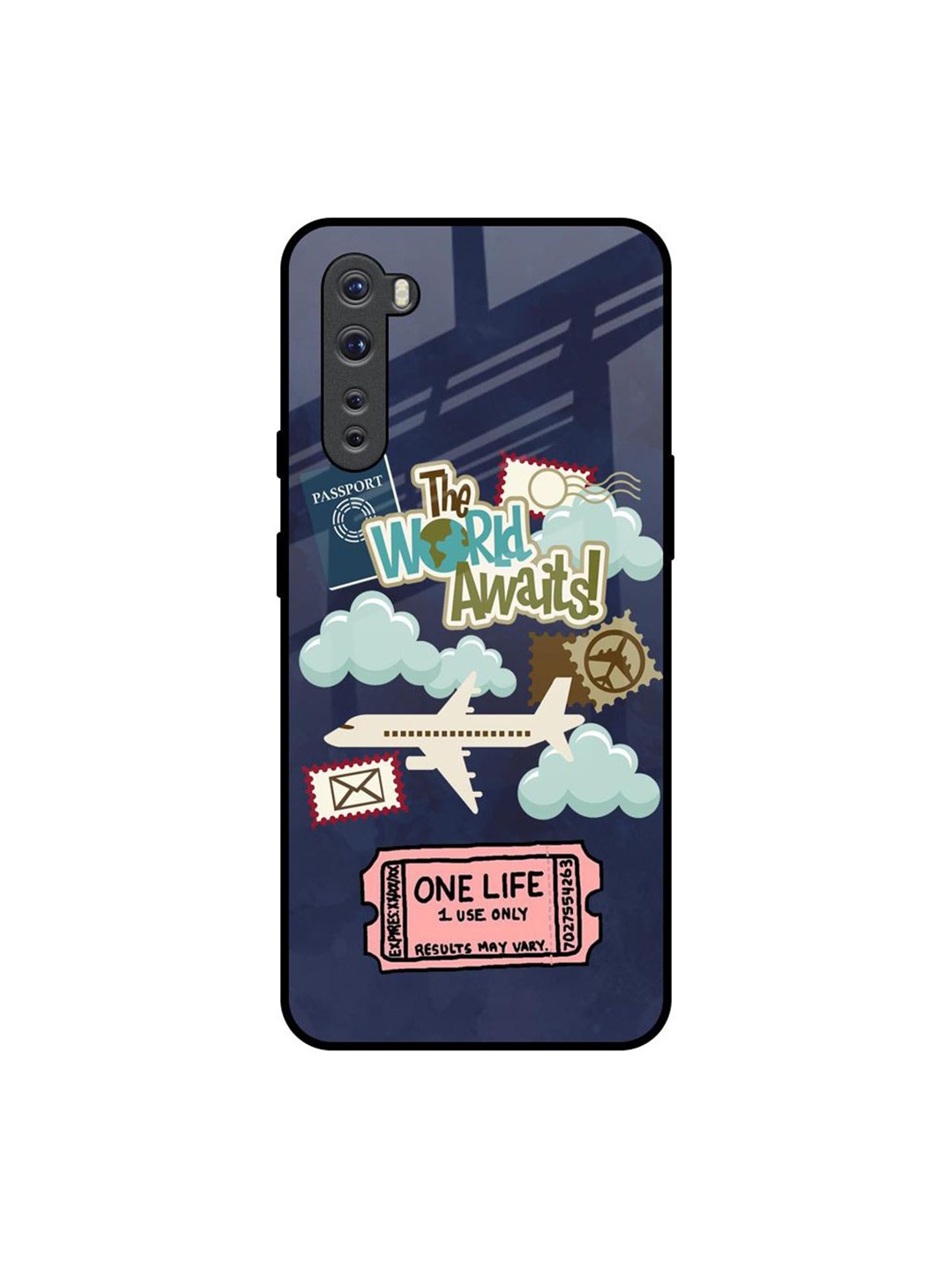 

QRIOH Tour The World Printed OnePlus Nord Back Case, Blue