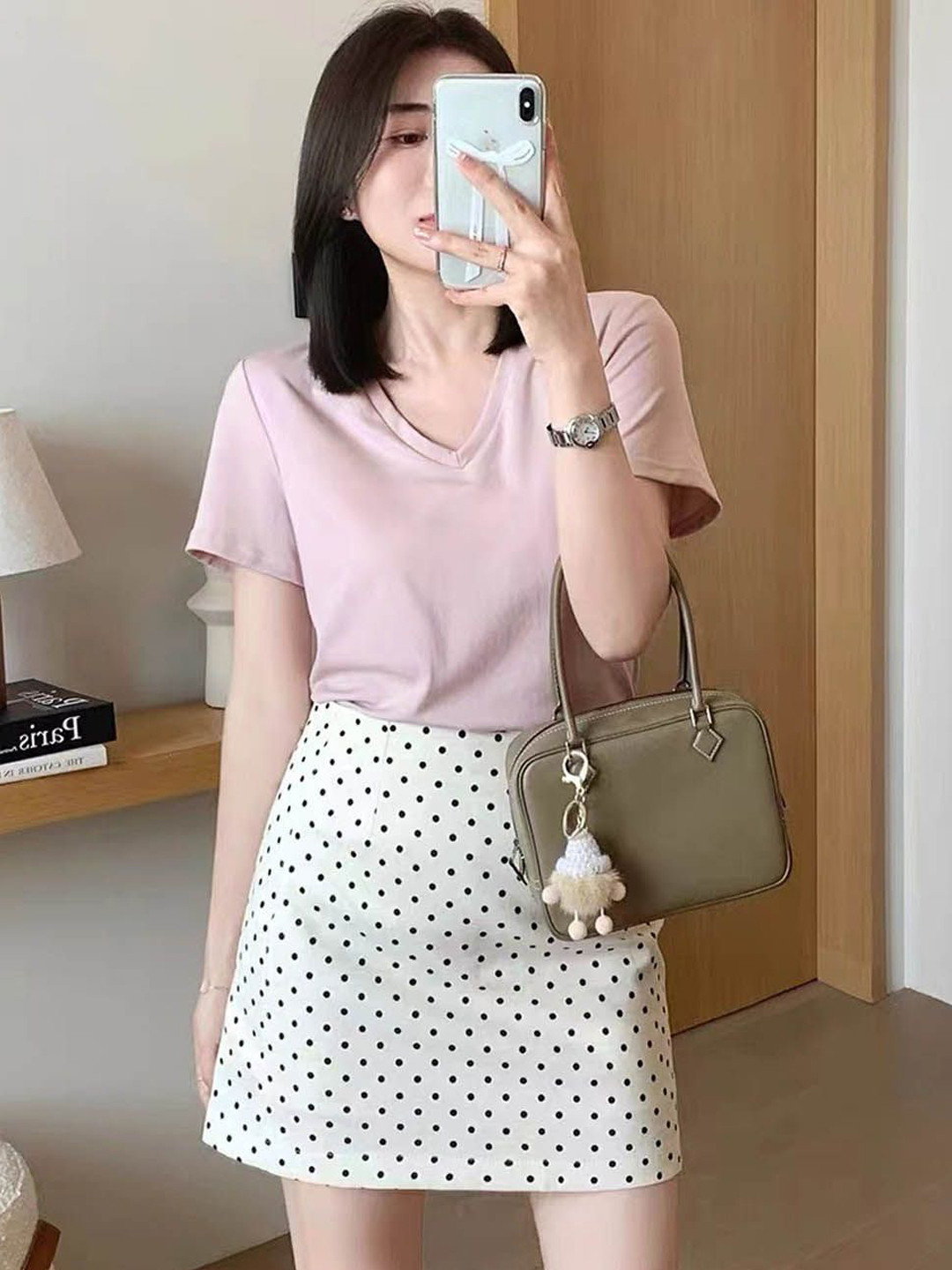 

StyleCast Printed A-Line Mini Skirt, White