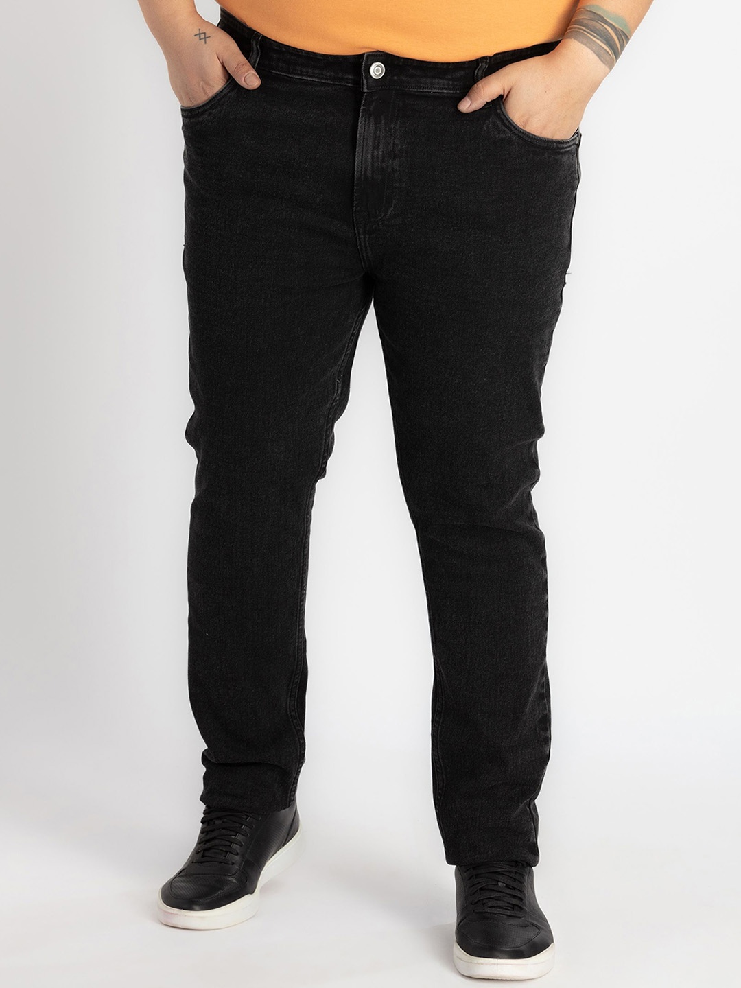 

UNSIZED Men Slim Fit Jeans, Charcoal