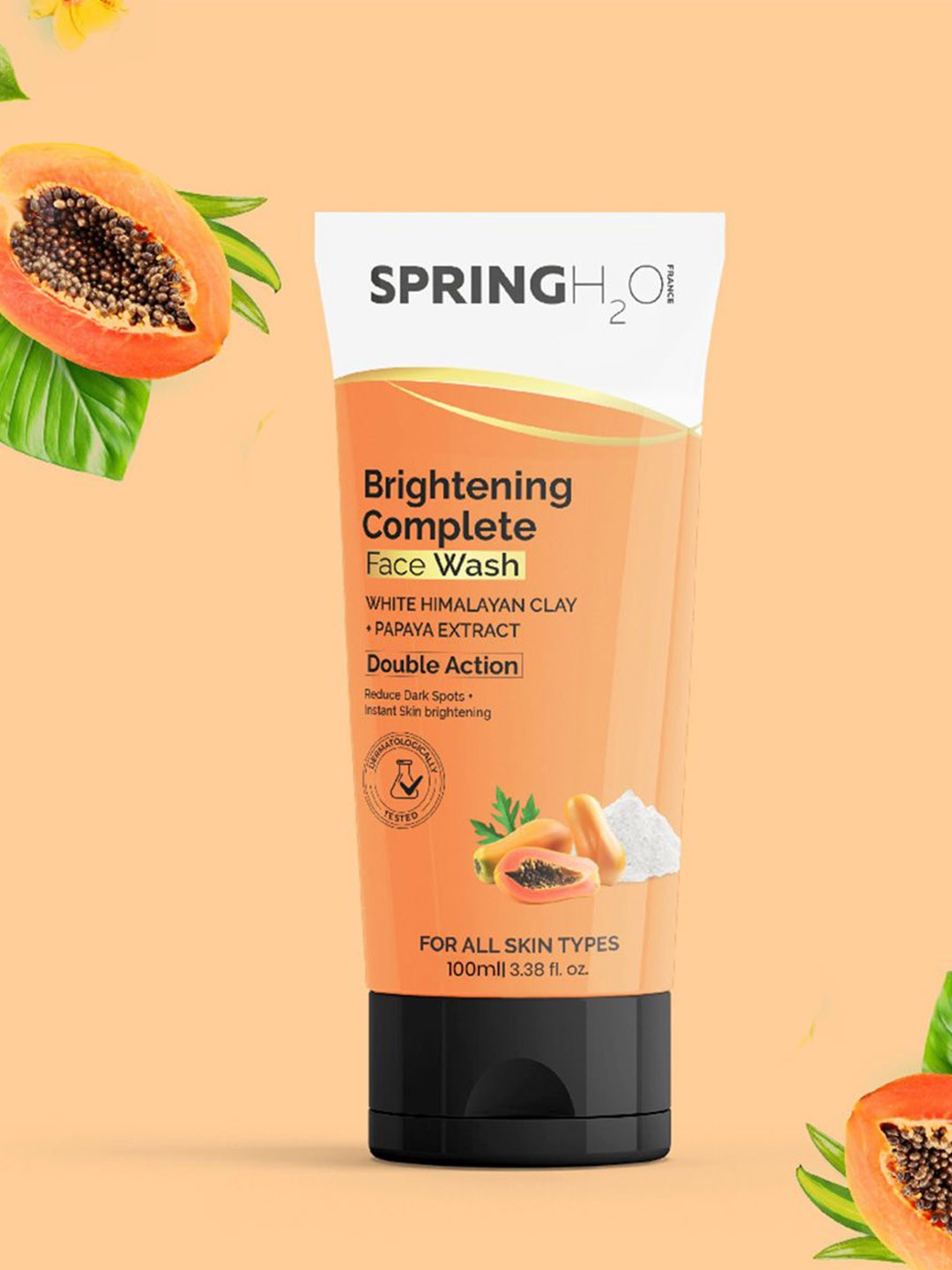

Spring H2O Brightening Complete Papaya Extract Face Wash - 100 ml, Orange