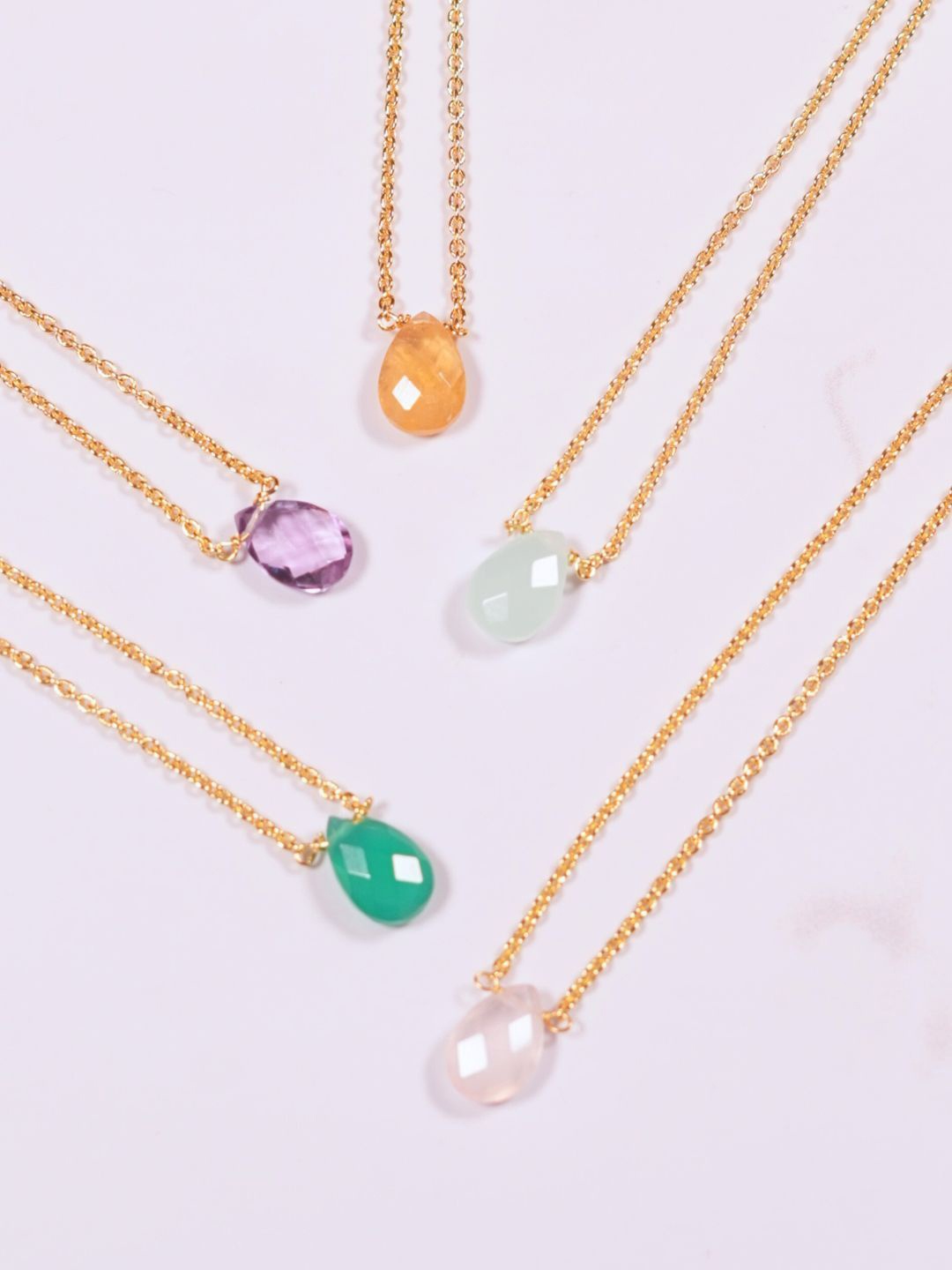 

The Ethereal Store Gold-Plated Citrine Drop Chain