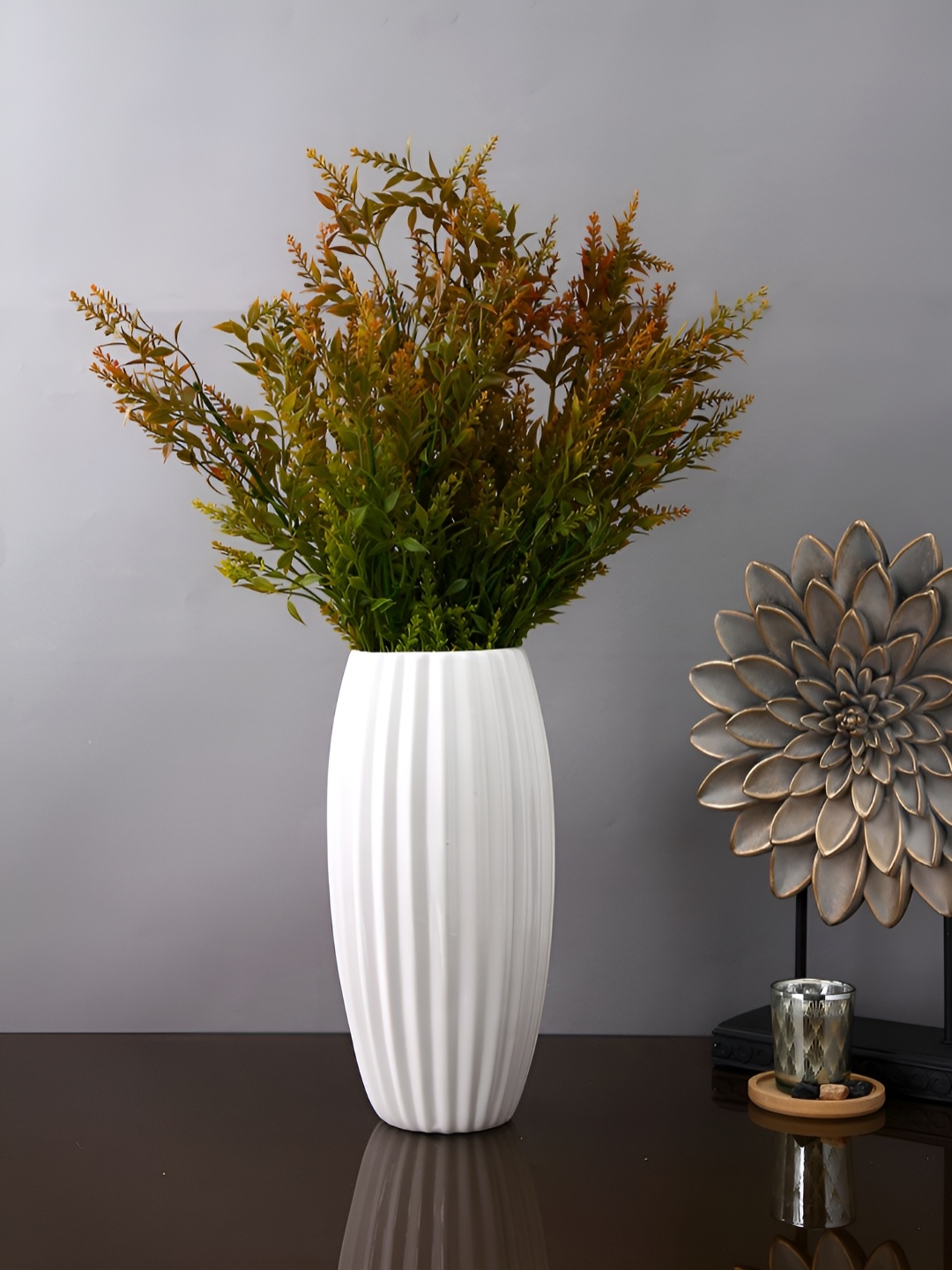 

Myntra Elegant Homes Brown And Green 2 Pieces Artificial Flowers