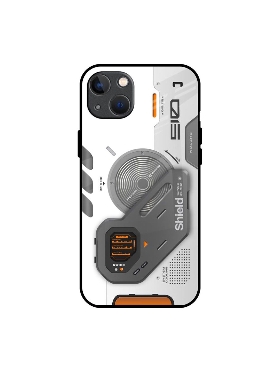 

QRIOH Liberty Cyber Printed iPhone 13 Back Case, White