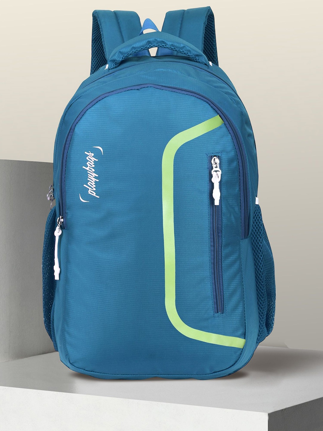 

PLAYYBAGS Unisex Brand Logo Backpack, Blue