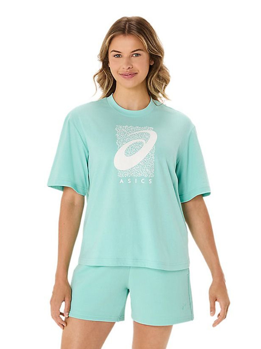 

ASICS Women Graphic Printed Round Neck T-shirt, Green