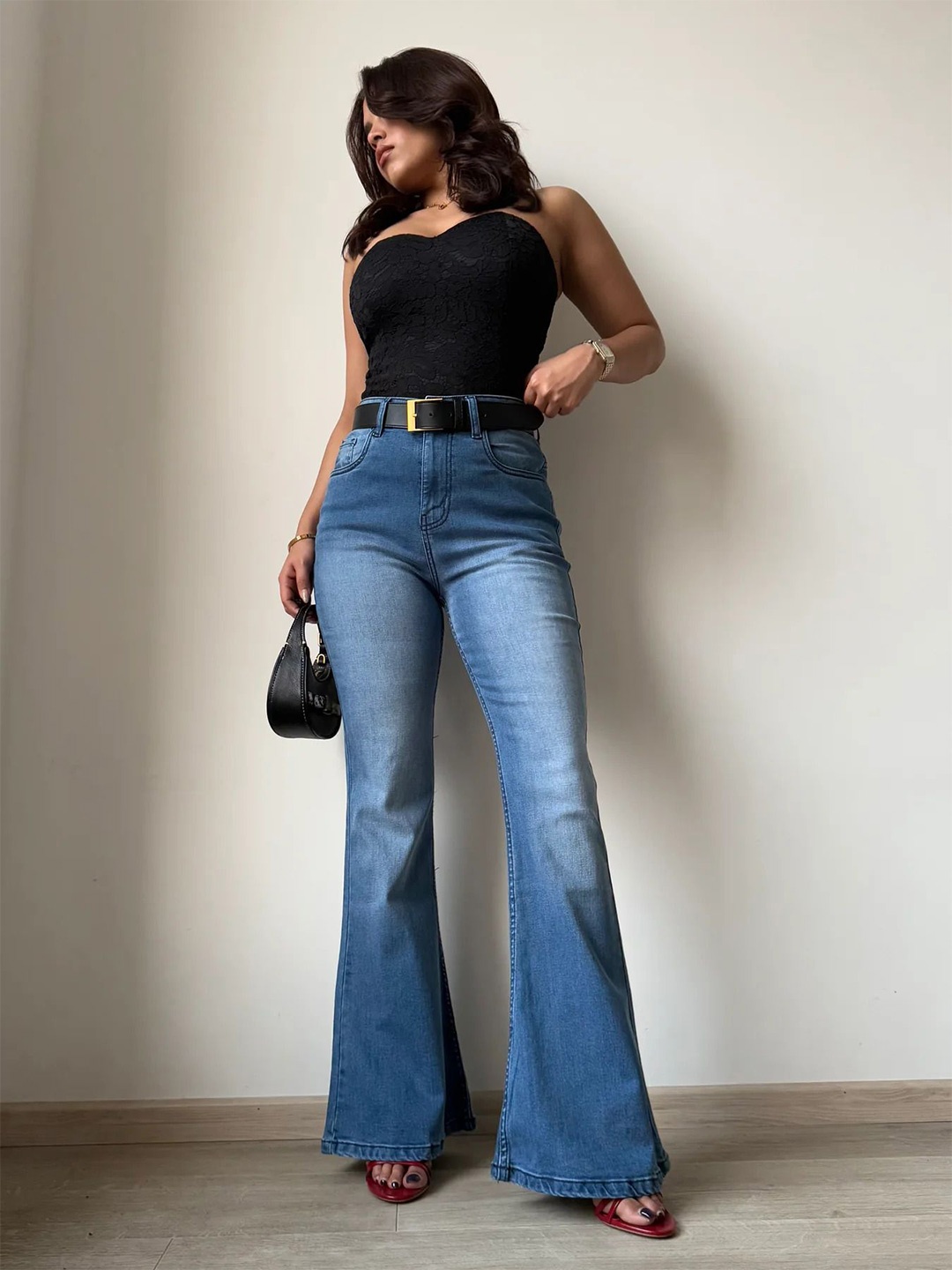 

Off Duty India Women Cotton High-Rise Jeans, Blue