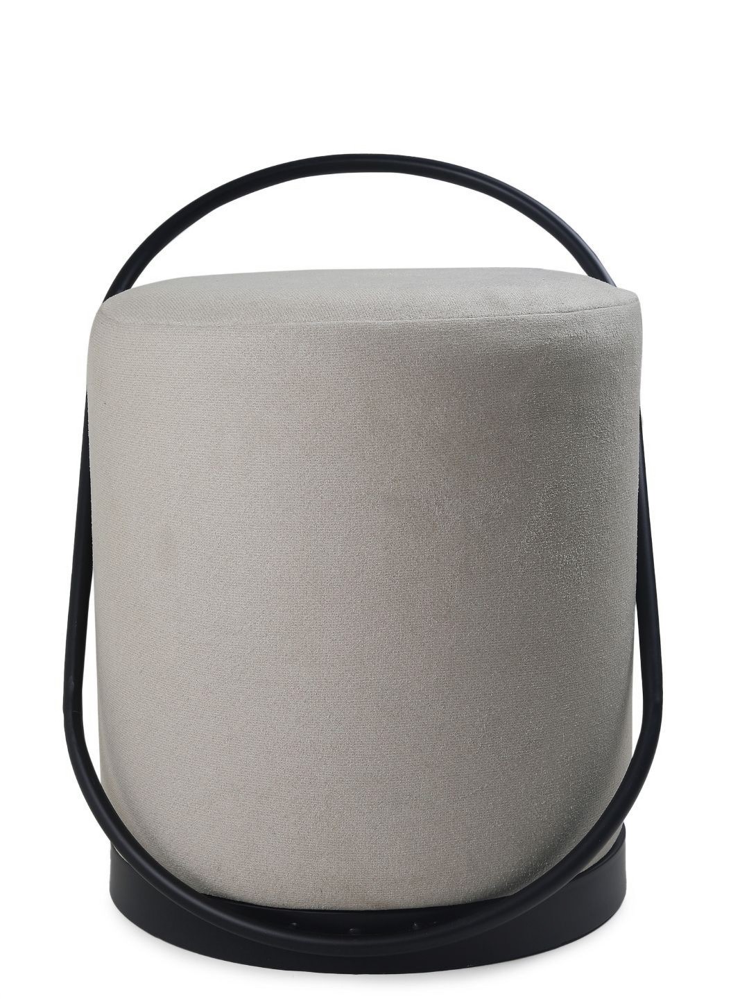

Blck Homes Grey & Black Cotton Cylindrical Without Stroage Bennett Pouffe Ottoman
