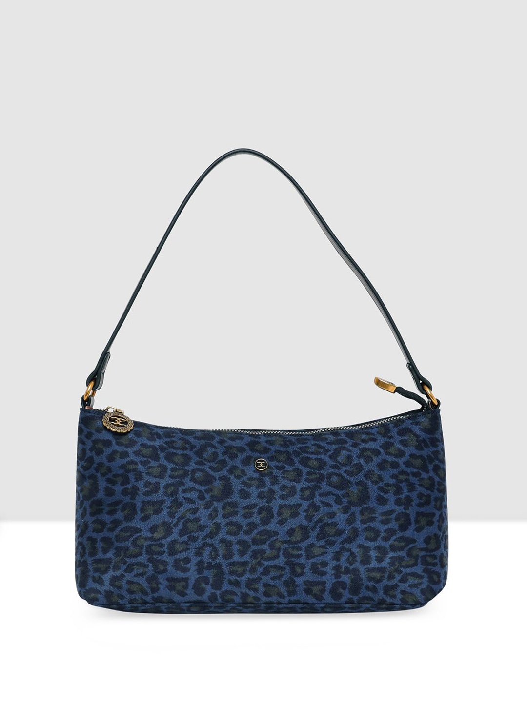 

ESBEDA Animal Printed Suede Swagger Sling Bag, Blue