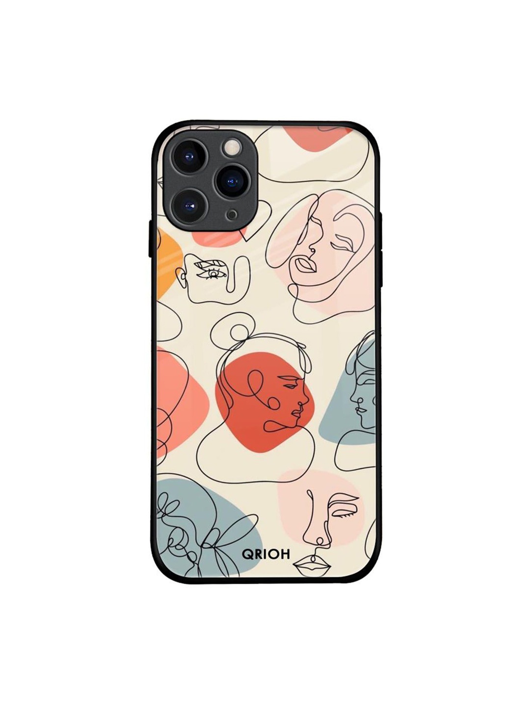 

QRIOH Quirky Printed iPhone 11 Pro Back Case Mobile Accessories, Beige