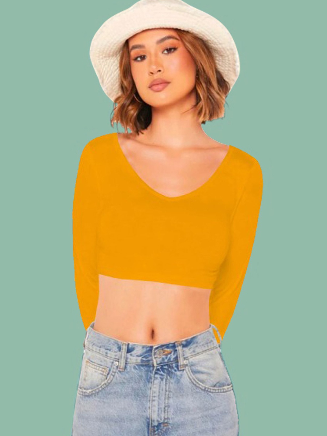 

Dream Beauty Fashion Crop Top, Yellow