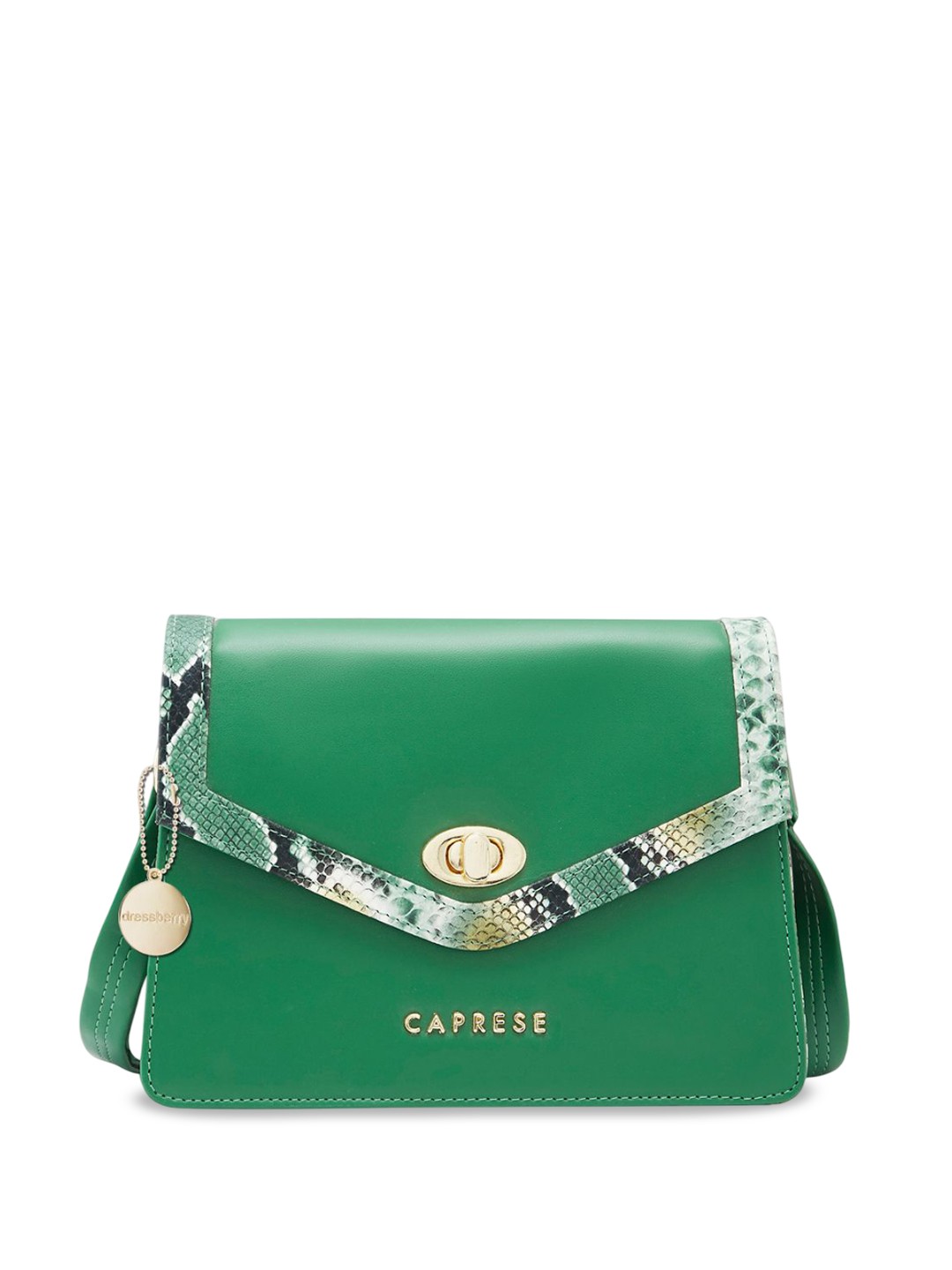

DressBerry X CAPRESE Structured Sling Bag, Green