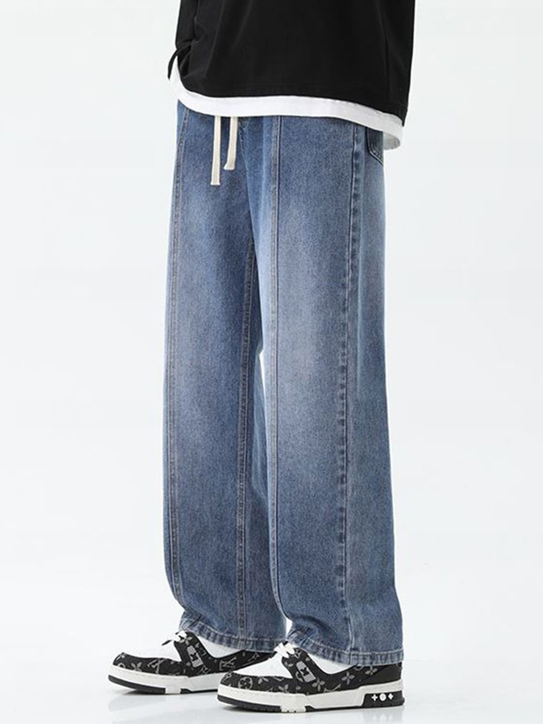 

HERE&NOW Men Mid-Rise Light Fade Jeans, Blue