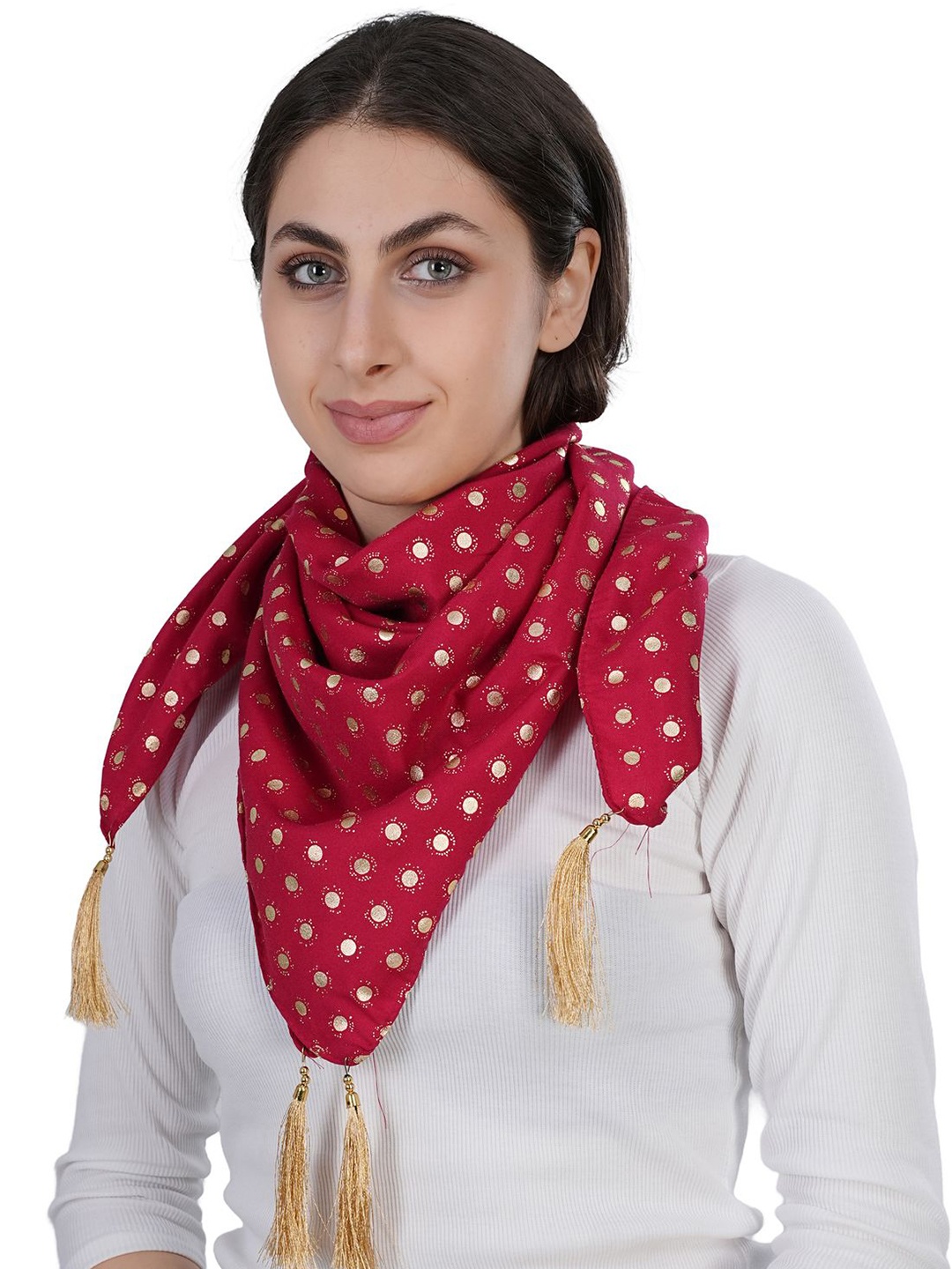 

TEEMOODS Women Printed Scarf, Red